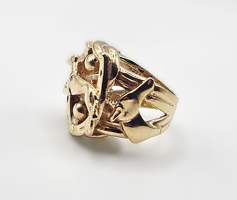Greyhound Ring - 9ct Gold - Size W1/2