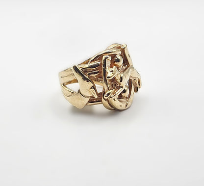 Greyhound Ring - 9ct Gold - Size W1/2