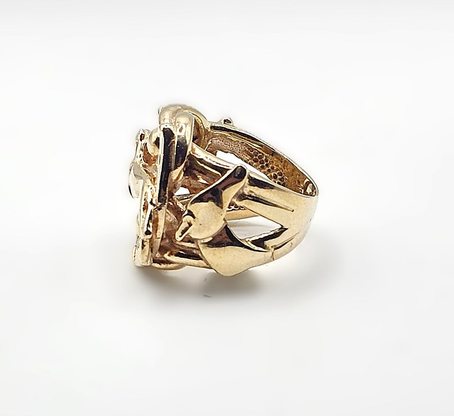 Greyhound Ring - 9ct Gold - Size W1/2