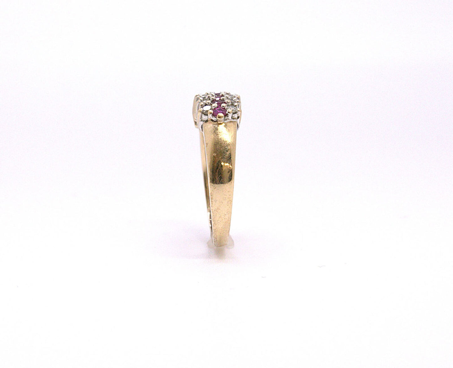 Diamond & Ruby Cluster Ring