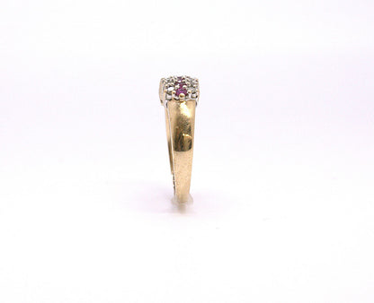 Diamond & Ruby Cluster Ring