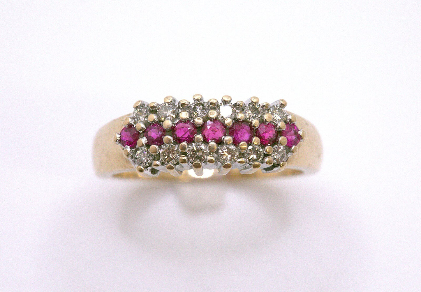 Diamond & Ruby Cluster Ring