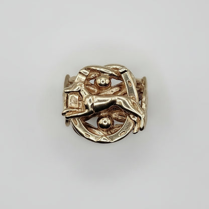 Greyhound Ring - 9ct Gold - Size W1/2