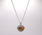 Quarter Sovereign Spinning Pendant with Sterling Silver Chain